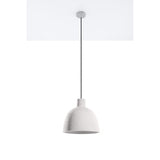 Lampa suspendata Damaso gri beton 1 bec semicircular industrial de interior