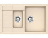 Chiuveta granit Schock Manhattan D-150S Moonstone Cristalite 780 x 500 mm, adancime cuva 200 mm, reversibila, montare pe blat