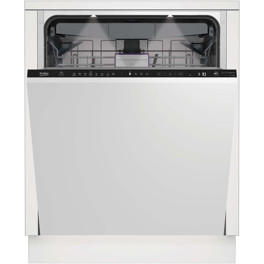 Masina de spalat vase incorporabila Beko BDIN38644D, 16 seturi, 8 programe, Clasa C, HygieneIntense, SelfDry, Motor ProSmart Inverter, Display LCD, SteamGloss, Fast+, 60 cm, Pearl Inox