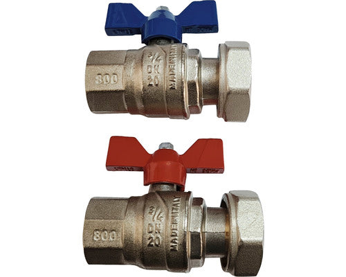 Set robineti cu bila si olandez II 1x3/4" pentru distribuitori Emmeti