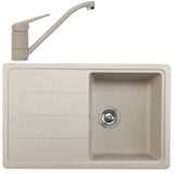 Pachet chiuveta bucatarie fragranite Franke BFG 611-78 + Baterie Novara Plus, cartus ceramic, Avena