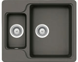 Chiuveta Bucatarie Cu 1 Cuva + ½ Schock Manhattan N-150 61x50 Cm, Fara Picurator, Reversibila, Cristalite Asphalt