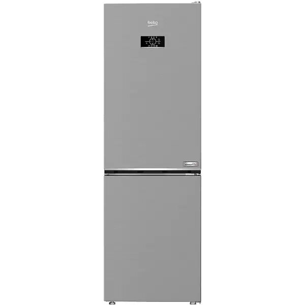 Combina frigorifica Beko B5RCNA365HXB, 316 l, No Frost, AeroFlow, HarvestFresh, Clasa D, H 186.5 cm, Argintiu