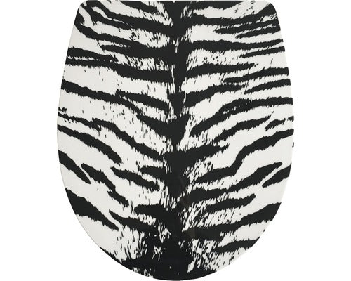 Capac WC ADOB Imola model zebra, inchidere lenta, 44,5-46,5x38,5 cm