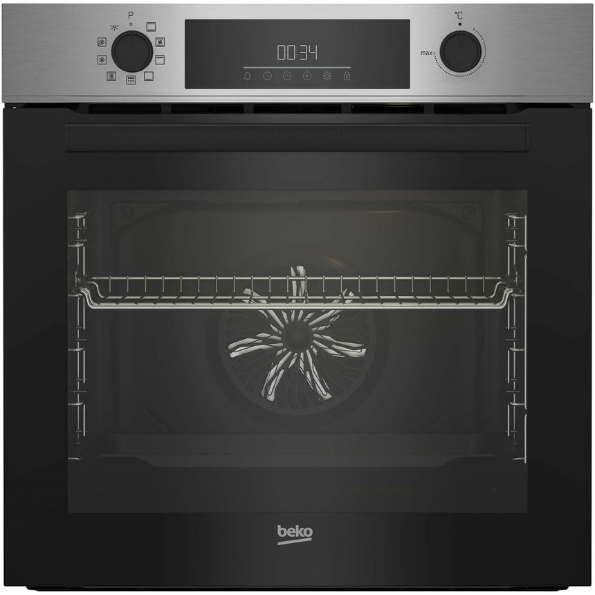 Cuptor incorporabil Beko BBIM11300XMP , Electric, 72 l, Multifunctional, Autocuratare pirolitica, RecycledNet™, AEROperfect™, SteamShine® Cleaning, 7 functii, Grill, Clasa A+, Inox