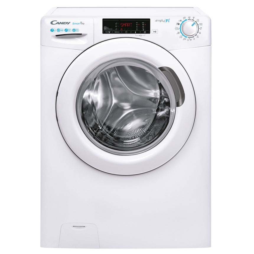 Masina de spalat rufe Slim Candy CSO4 1075TE/1-S, 7 kg, 1000 RPM, Clasa D, Active motion systems, WiFi , Steam, 45 cm, Alb
