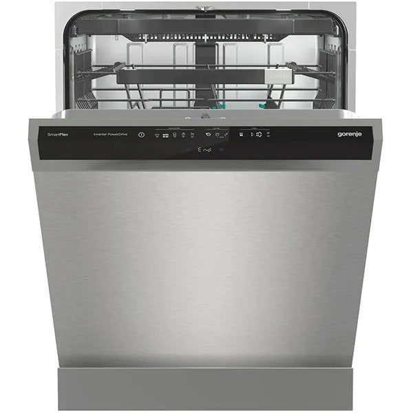 Masina de Spalat Vase Semi-Incorporabila GORENJE GU63CX, 16 seturi, 5 programe, 60cm, Clasa C, Argintiu-Negru