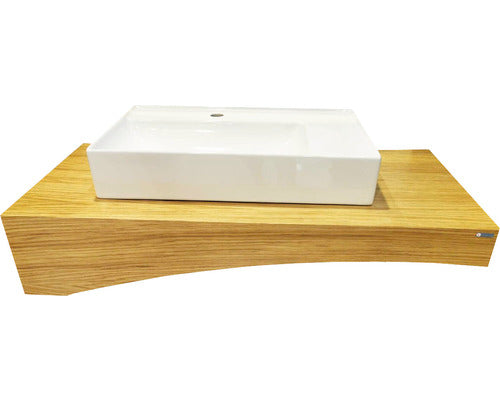 Blat pentru Lavoar Baie Valentina, MDF, 100x46x10 cm, Stejar