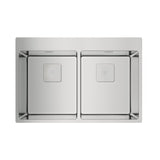Chiuveta din inox Teka FORLINEA RS15 2B 740, 740 x 500 mm, 2 cuve PureLine, montare deasupra sau la nivelul blatului, inox
