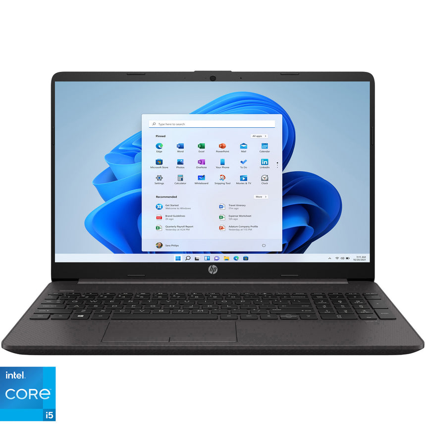 Laptop HP 250 G9 with Processor Intel® Core™ i5-1235U up to 4.40 GHz, 15.6", Full HD, 16GB DDR4, 512GB SSD, Intel® Iris® Xe Graphics, Windows 11 Pro, Dark Ash Silver