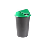 Cos gunoi, 60 litri, Flip Flap Delta, negru/verde