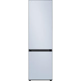 Combina frigorifica Bespoke Samsung RB38A7C6C48/EF, 390 l, Clasa C, Total No frost, All-Around Cooling, Metal Cooling, Compresor Digital Inverter, SpaceMax, Smart Control, H 203 cm, Satin Glass Sky Blue