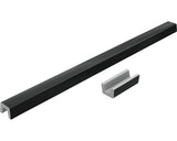 Prag cabina dus drept din marmura compozita 140 cm Granit negru