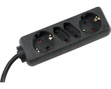 Prelungitor Electric 4 (2 + 2) Prize 1, 4m 3500w Negru