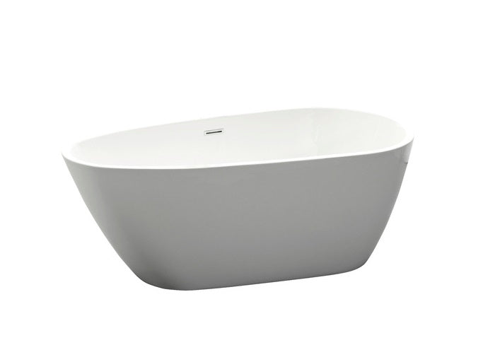 Cada de Baie Ovala Freestanding Egg Elegant 150, Acril, 75x150x60 cm, Alb-Gri