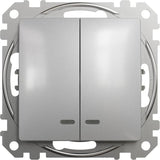 Intrerupator Schneider Electric, Aluminiu 10A, Argintiu