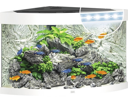 Acvariu Juwel Trigon 190 LED cu iluminare, filtru si incalzitor, fara dulap inferior, alb