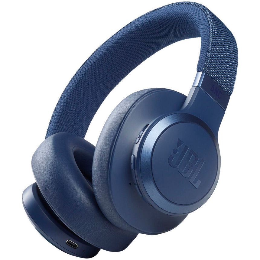 Casti audio over-ear JBL Live 660NC, Noise Cancelling, Bluetooth, Asistent Vocal, Albastru