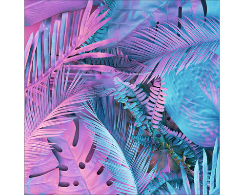 Tablou Sticla Neon Foliage 50x50 Cm