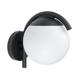 Aplica exterior, PRATA VECCHIA, EGLO, E27, 1x28W, otel zincat, negru, plastic, alb, 20 x 26 x 28.5 cm, IP44