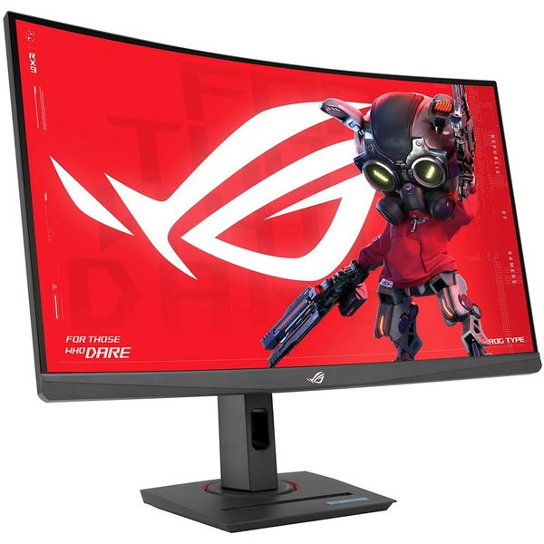 Monitor curbat Gaming LED VA ASUS ROG Strix XG32WCS, 31.5", WQHD, 180 Hz, FreeSync, HDR10, Negru, Clasa F