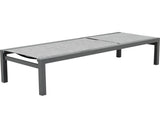 Sezlong Plaja Garden Place Eve Cu Spatar Reglabil 70x35x190 Cm Gri