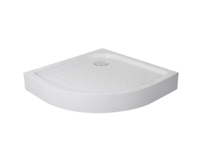 Cadita dus semirotunda Sanotechnik T80W, 80x80 cm, plastic ABS, include sifon