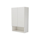 Corp Baie haaus Zed, Suspendat, 2 Usi, Alb lucios/Alb, MDF, L 48 x l 22 x H 72 cm