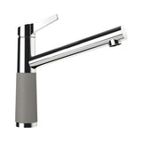 Baterie bucatarie monocomanda SC-510, cartus ceramic, Cristadur Silverstone