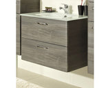 Baza Lavoar Baie, Pelipal Alika, 2 Sertare, PAL, 70 cm, Grafit