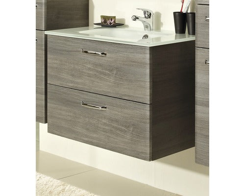 Baza Lavoar Baie, Pelipal Alika, 2 Sertare, PAL, 70 cm, Grafit