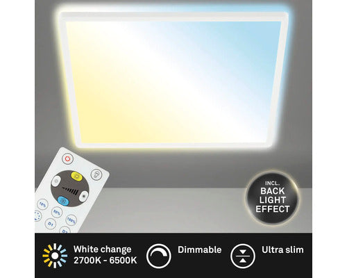 Plafoniera Cu Led Integrat Slim 22w 3000 Lumeni 2700-6500k, Rotunda, Cu Telecomanda, Alba