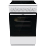Aragaz GORENJE GEC5B41WG, 4 arzatoare, Electric, L 50 cm, Grill, Alb