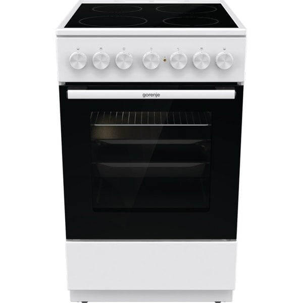 Aragaz GORENJE GEC5B41WG, 4 arzatoare, Electric, L 50 cm, Grill, Alb