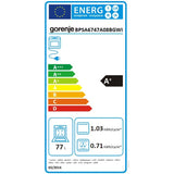 Cuptor incorporabil, Gorenje, 77L, clasa energetica C, Negru