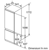 Combina frigorifica incorporabila NEFF KI5872FF0, 272 l, H 177.2 cm, Clasa A++, Inox