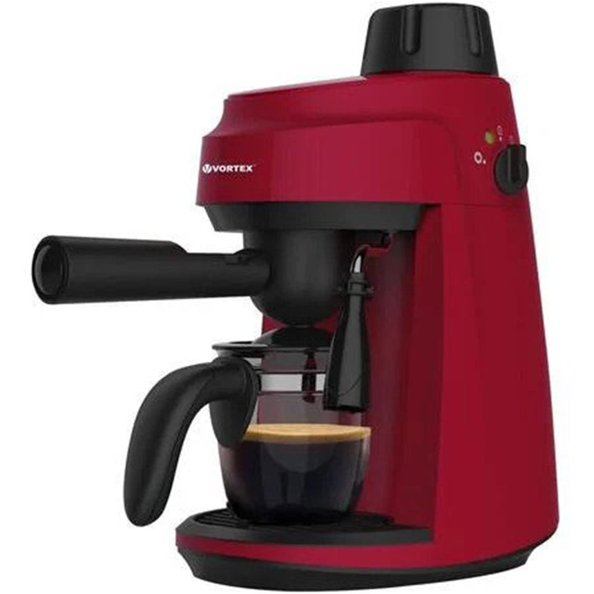 Espressor manual VORTEX VO4009RD, 0.24l, 800W, 3.5 bar, rosu-negru