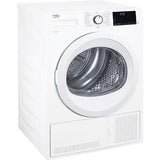 Uscator de rufe Beko DS8139TX, Condensare, 8 kg, 15 programe, Auto Anti-Sifonare, Optisense, Aquawave, Freshen up, Clasa B, Alb