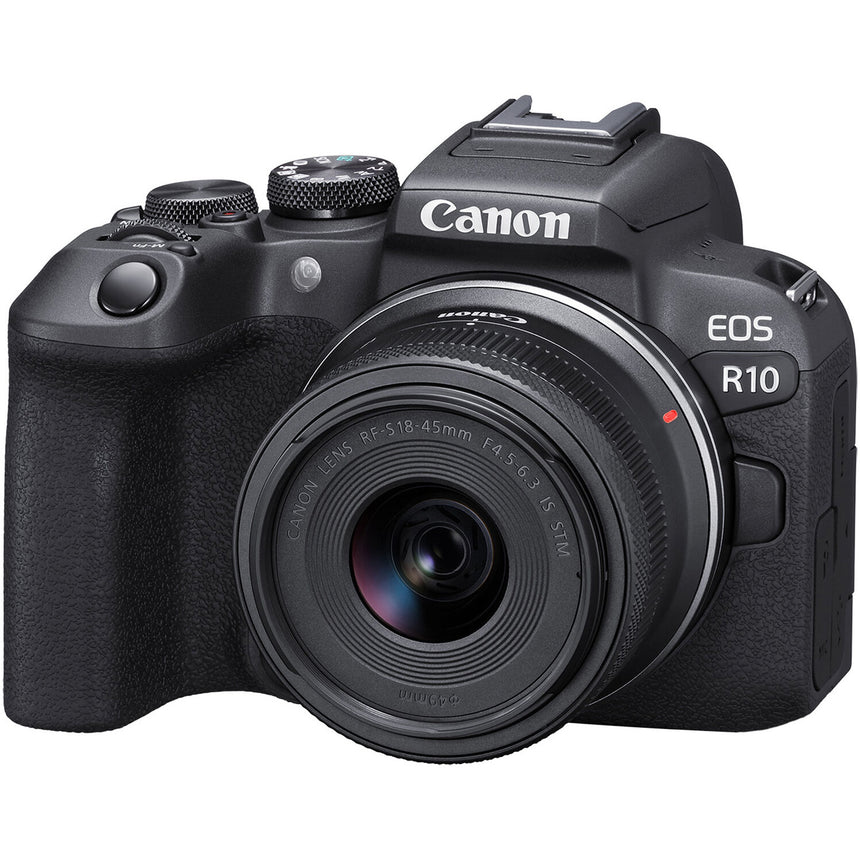 Aparat foto Mirrorless Canon EOS R10, 24.2MP, 4K, Obiectiv RF-S 18-45mm IS STM + Adaptor EF-EOS R