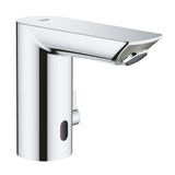 Baterie lavoar senzor Grohe Bau Cosmo E, cu mixare, crom, furtune flexibile, alimentare priza