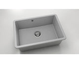 Chiuveta Bucatarie Cu O Cuva Fat Avangard 236 66x46 Cm Fara Picurator, Montare Sub Blat, Fatgranit Light Grey