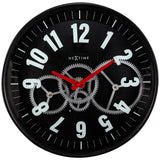 Ceas de perete NeXtime Modern Gear 36cm, negru
