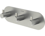 Cuier de baie Rhino, cu 3 agatatori, montaj prin lipire, inox