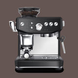 Espressor Manual SAGE Express Impress SES876BTR, 2l, 1850W, 15 bar, Sistem Termic Thermocoil, Negru-Argintiu