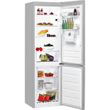 Combina frigorifica Indesit LI8S1ESAQUA, 334 l, Clasa F, Fast cooling, Less frost, Fresh box, Dozator apa, H 189 cm, Argintiu