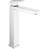 Baterie de lavoar Grohe Eurocube 23406000, 3/8'', marimea XL, monocomanda, cartus ceramic, fara evacuare, crom