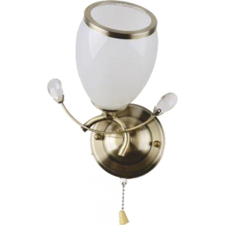 Aplica Drop, 1 x E27, 60W, 210 x 180 mm, Alb/Bronz