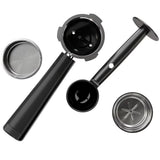 Espressor manual Electrolux Explore 6 E6EC1-B6ST, 1400W, 15 bar, 1l, suport incalzit pentru cesti, tehnologie Thermo-Block pentru incalzire rapida, Auto-Shot Volume Control, optiune apa fierbinte, notificare decalcifiere, negru