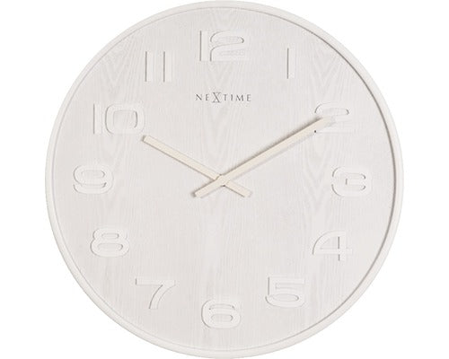 Ceas Perete Nextime Wood Big Alb Ø 53 Cm