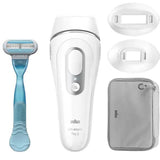 Epilator IPL Braun Silk-expert PRO 3 PL3121, SkinPro (SensoAdapt), 3 trepte de intensitate, alb/argintiu
